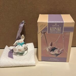 Vintage Hallmark Keepsake 1990 Easter Li’l Dipper hanging ornament